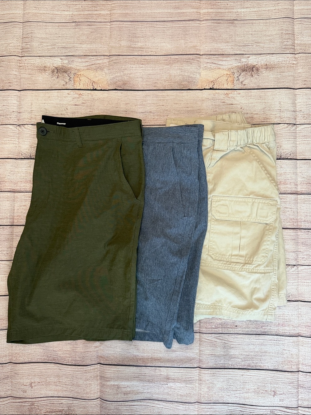 🩳🩳🩳BOGOHO🩳🩳 🩳Three Men's Shorts Bundle - Olive, Blue,Khaki-42